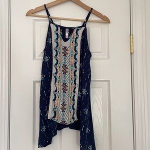Navy patterned tank
